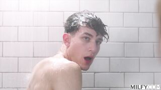 MILFY Naughty MILF Lexi Luna Seduces Horny Stud In The Shower At The Spa
