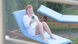 My stepbrother spied on me squirting.