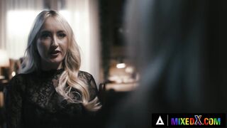 MIXEDX - Two Gorgeous Lesbian Hard Scissoring In Hot Sex Scene - Candee Licious