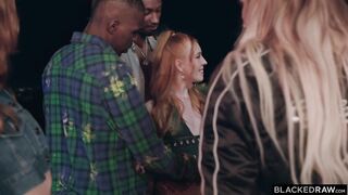 Tiny Redhead Madi Goes Airtight In First Gangbang - Madi Collins