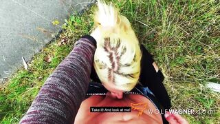 HarleenVan Hynten sucked his dick pounded her pussy in PUBLIC! Wolf Wagner Originals