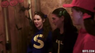 Trick or Treat! We'll Eat Your Cock Straight From the Candy Bowl